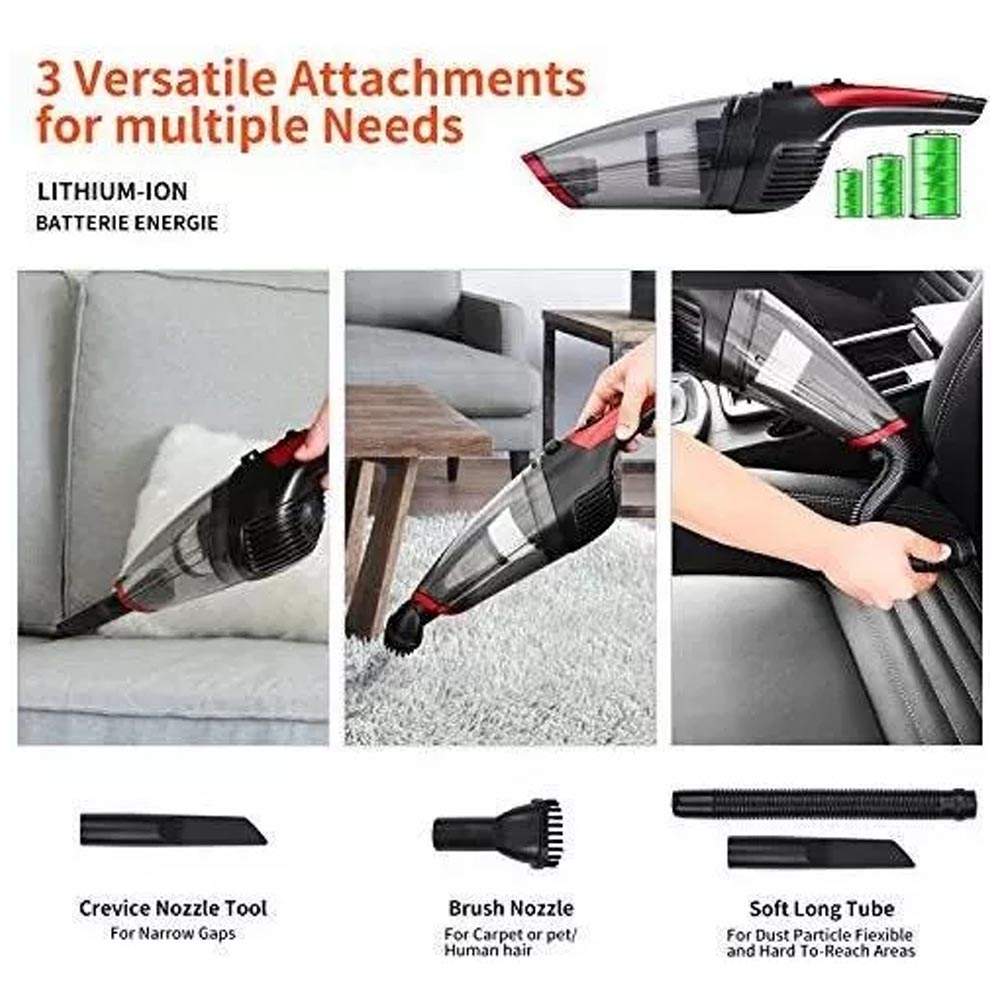 Aspiradora de mano recargable inalambrica con accesorios