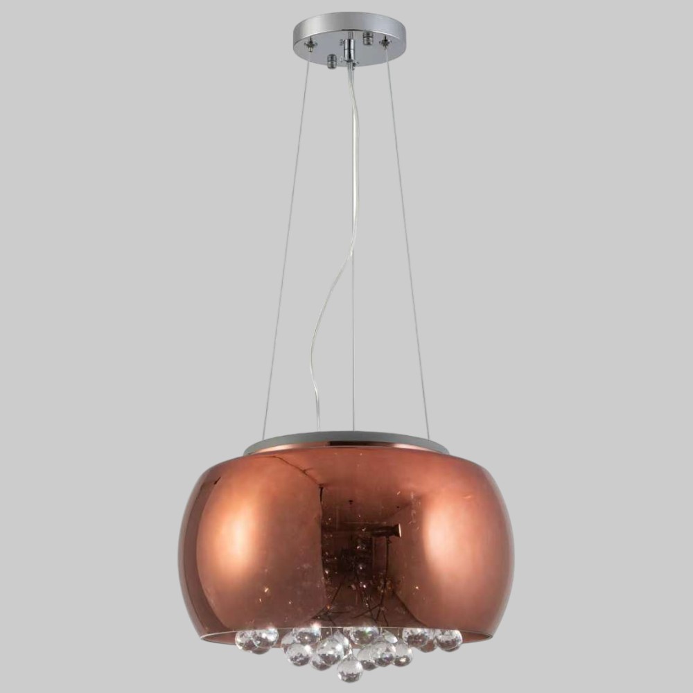 Lámpara colgante 5xG9 Chantilly vidrio cobre