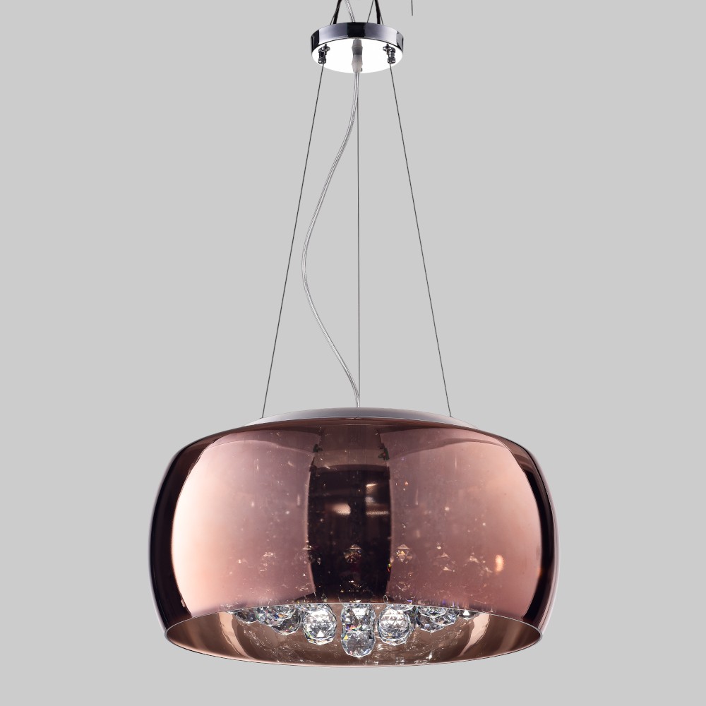 Lámpara colgante 9xG9 Chantilly vidrio cobre