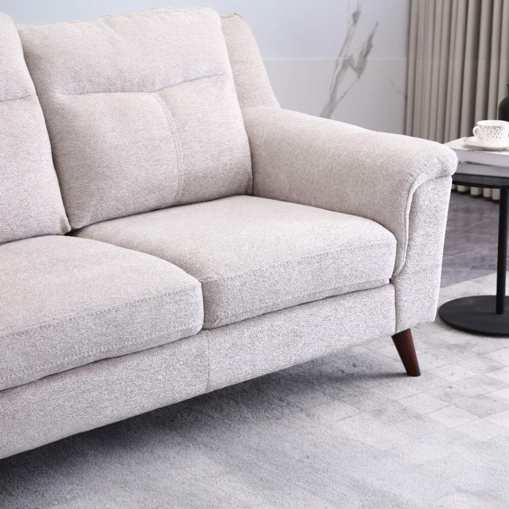 SOFA GAVIOTA 2 PUESTOS DE TELA COLOR BEIGE 162X93X94 CM