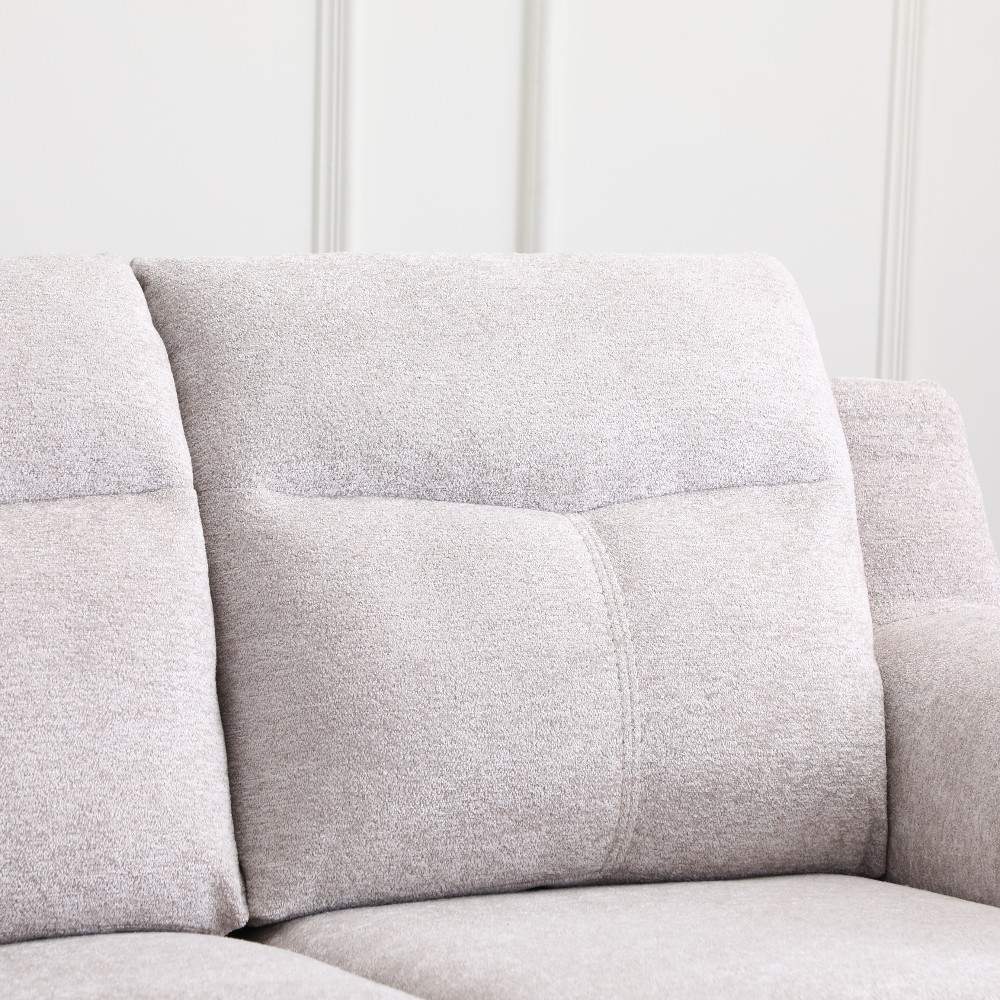 SOFA GAVIOTA 2 PUESTOS DE TELA COLOR BEIGE 162X93X94 CM