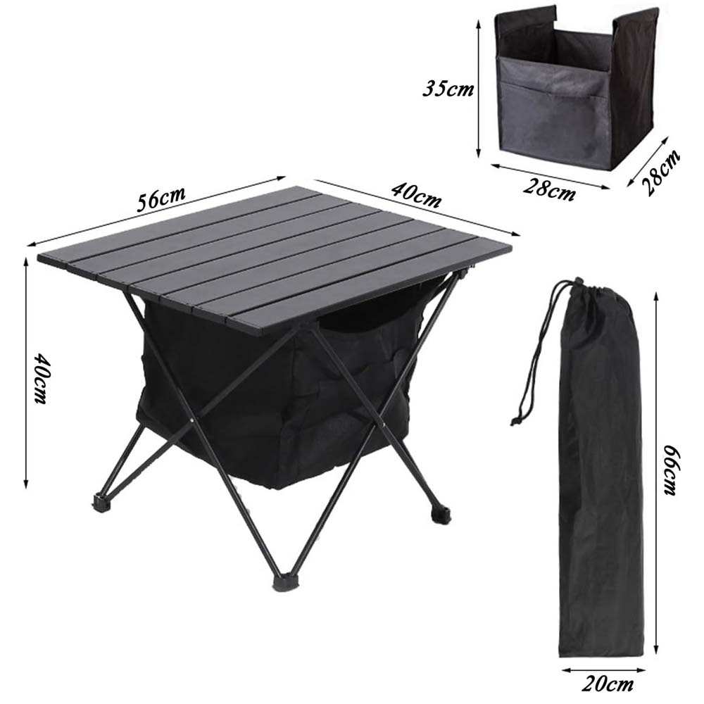 Mesa plegable portátil ultraligera con almacenamiento