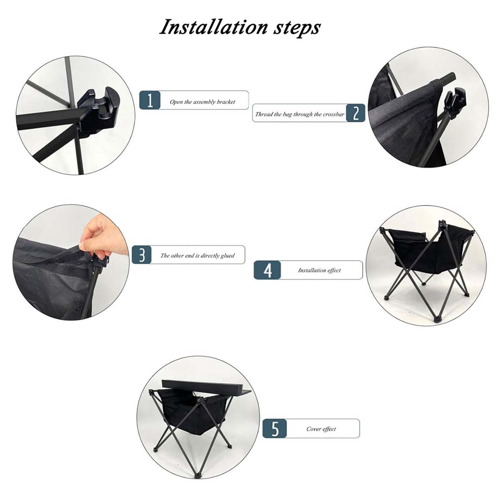 Mesa plegable portátil ultraligera con almacenamiento