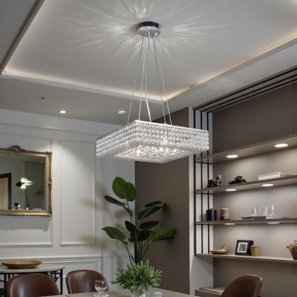 Lampara colgante 6xG9 Vancouver chrome de cristales