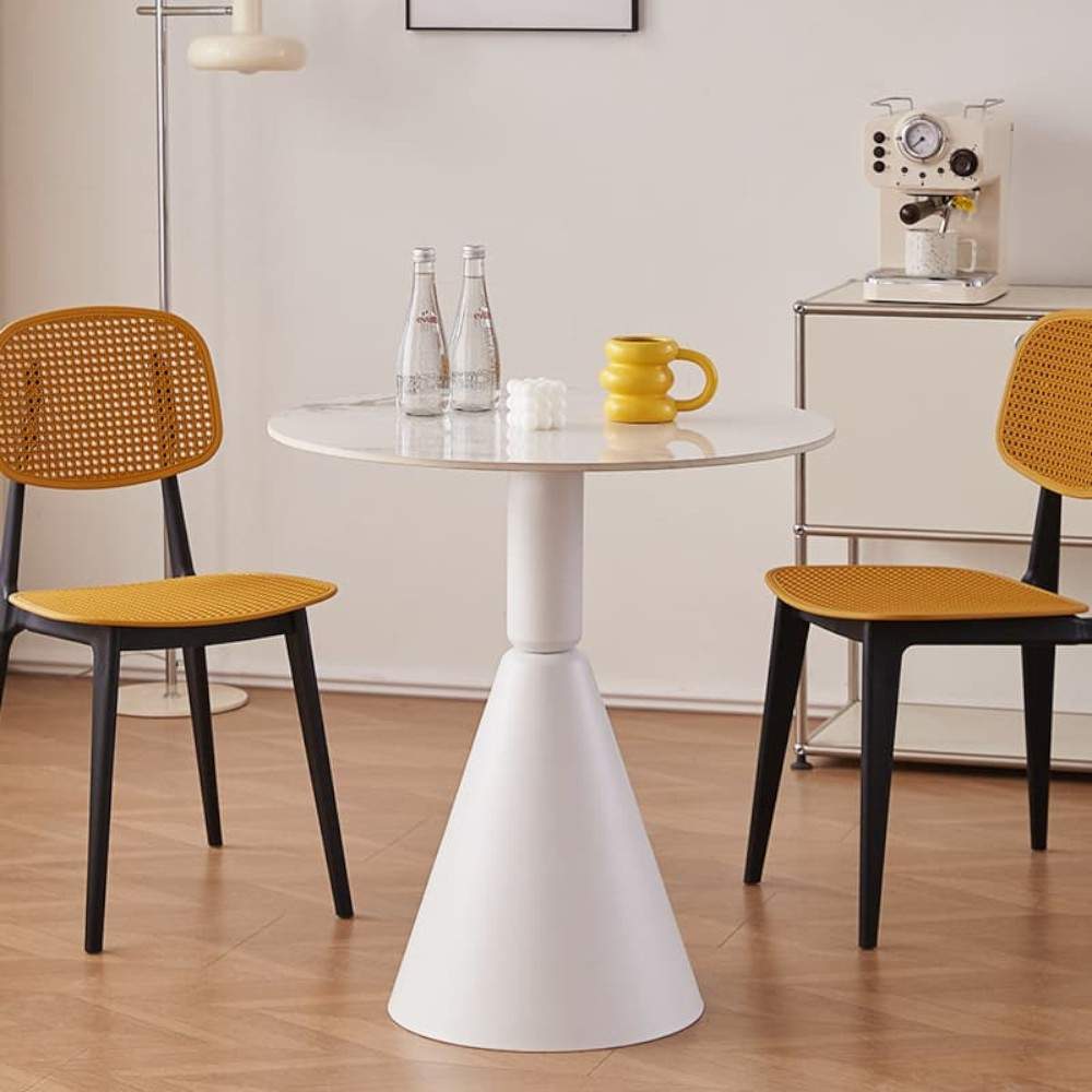 Mesa redonda 70x70 Tom white