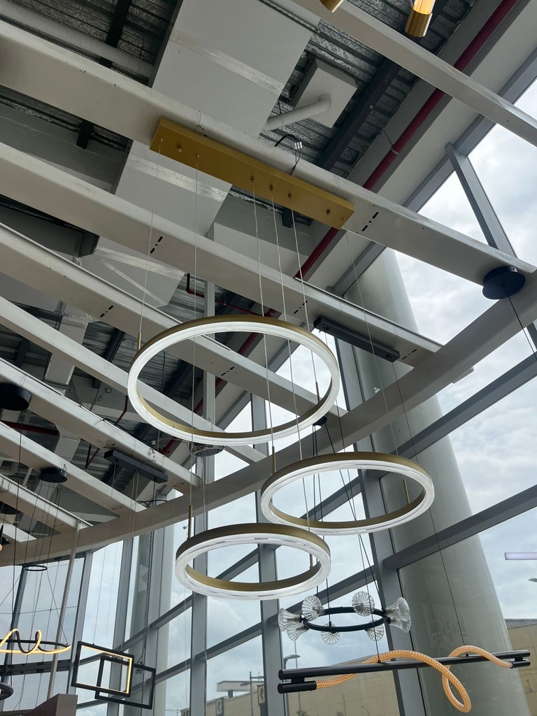 Lámpara colgante LED Jack aluminio dorado 3CCT 40W