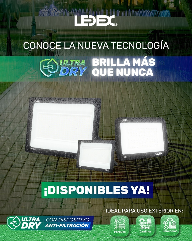 Proyector LED 10W 6500K Con Dispositivo Antifiltracion