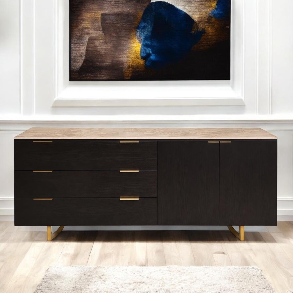 Bufetera Gael top de cerámica y detalles champagne