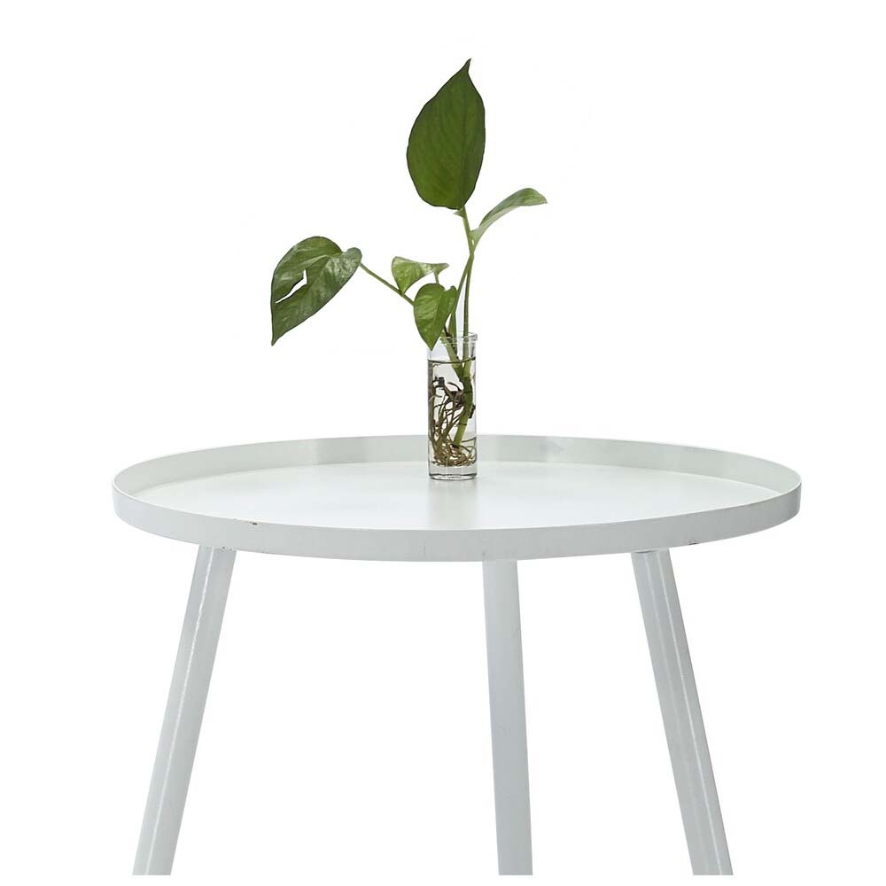 Set de exterior Dana de polyrattan gris estructura blanca