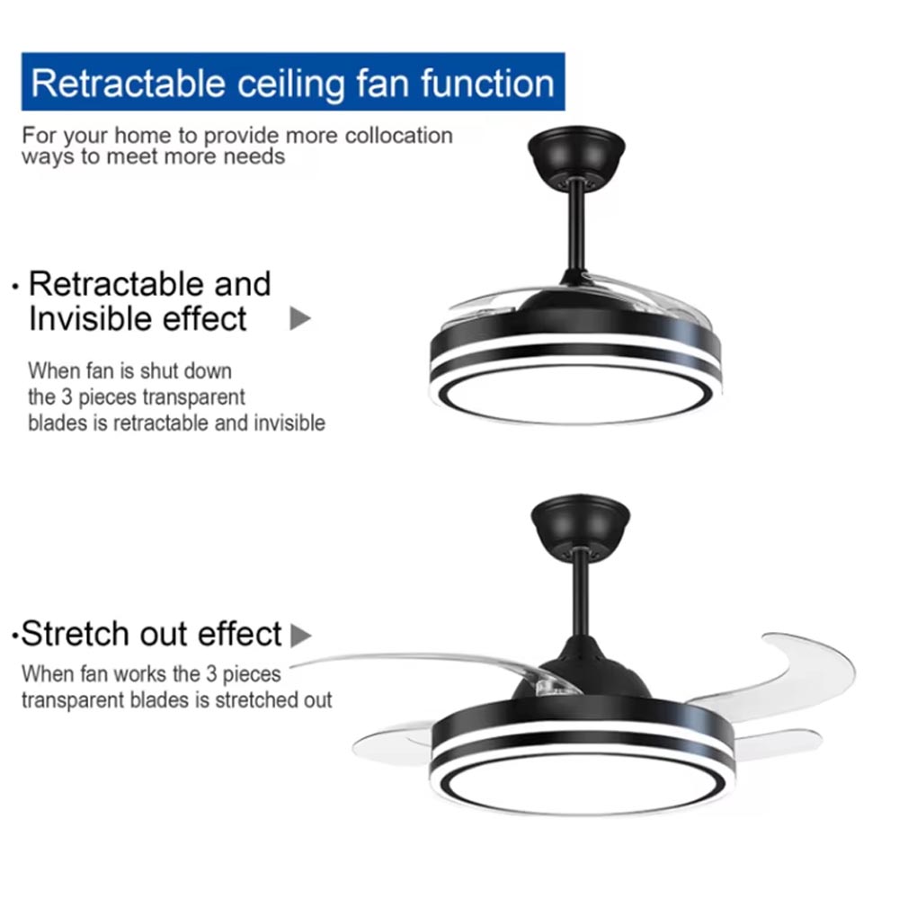 Ventilador de tumbado Arcadia 42" black c/LED 3CCT y control