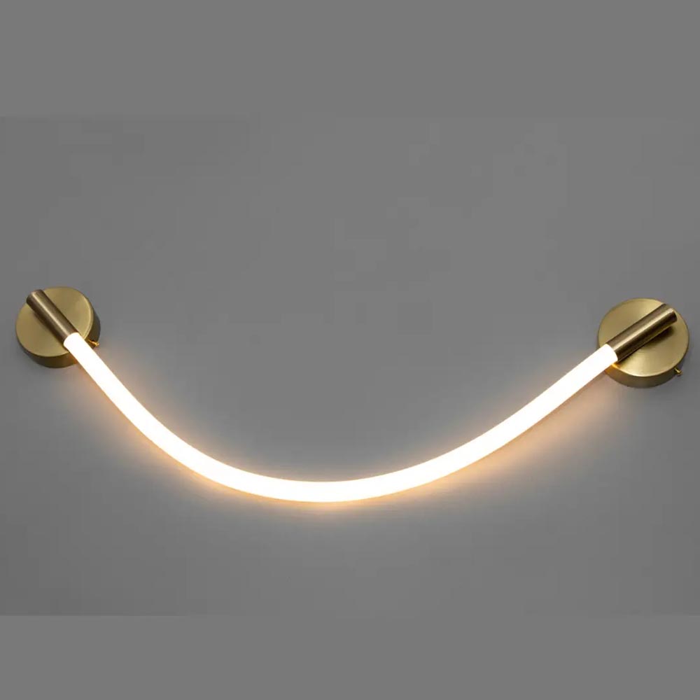 Lámpara led de pared Flex 93 brass con luz cálida