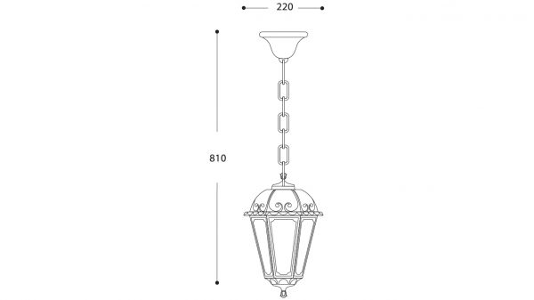 Farol colgante E27 Saba blanco IP55