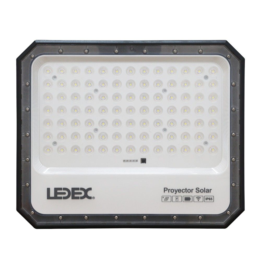Proyector led con control + panel solar 6500K 150W IP65