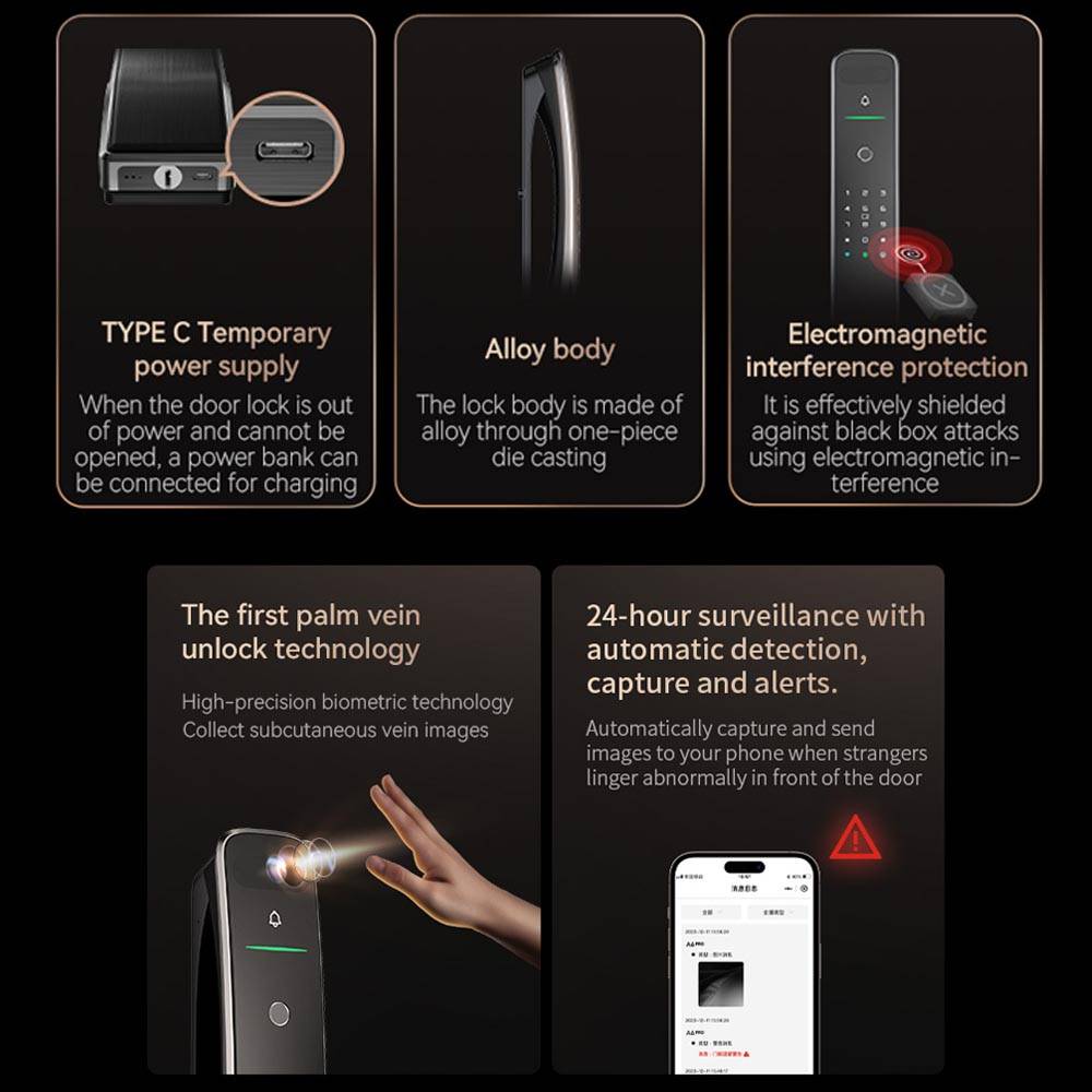 Cerradura smart WiFi reconocimiento facial y video portero