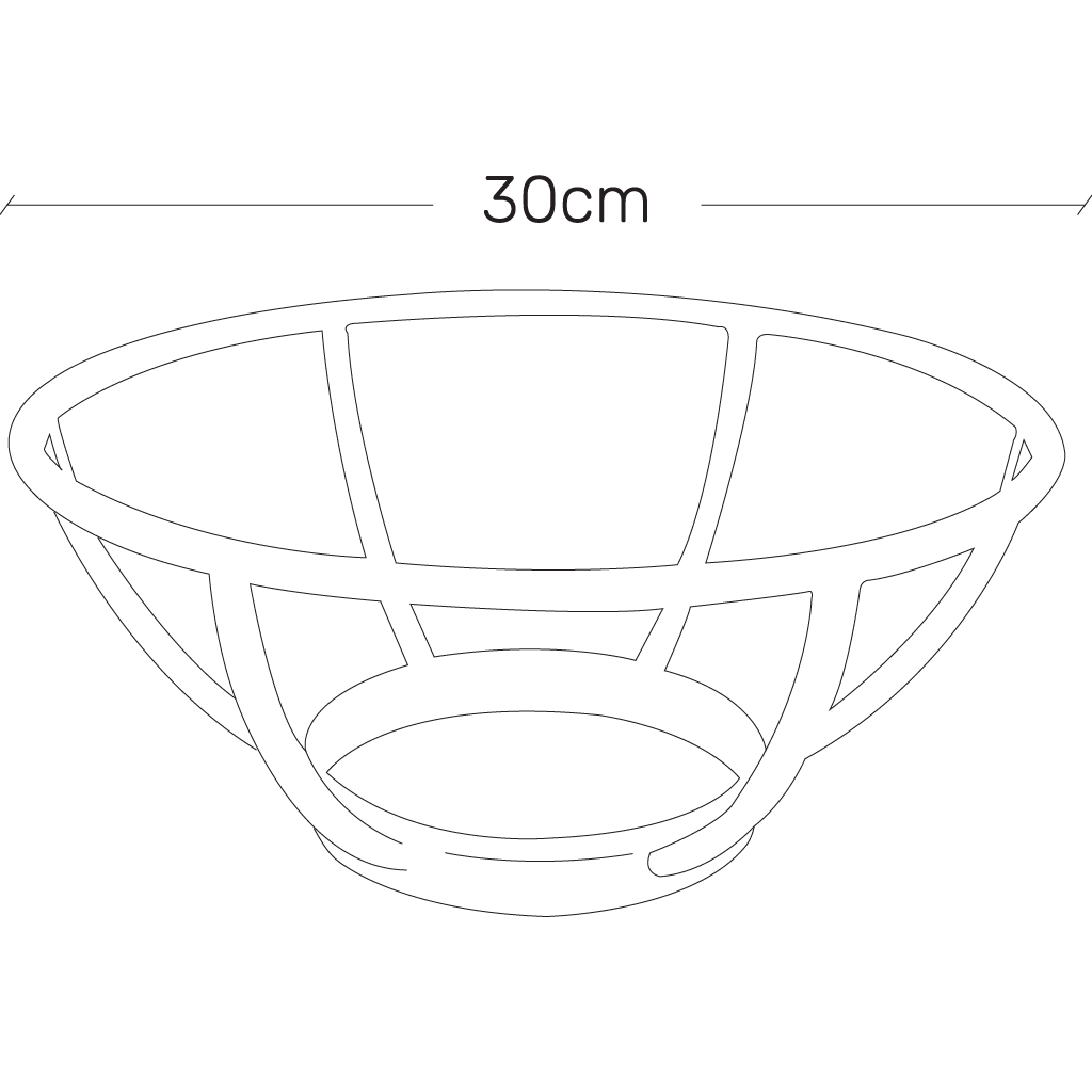 Canasta para globo 30cm negro