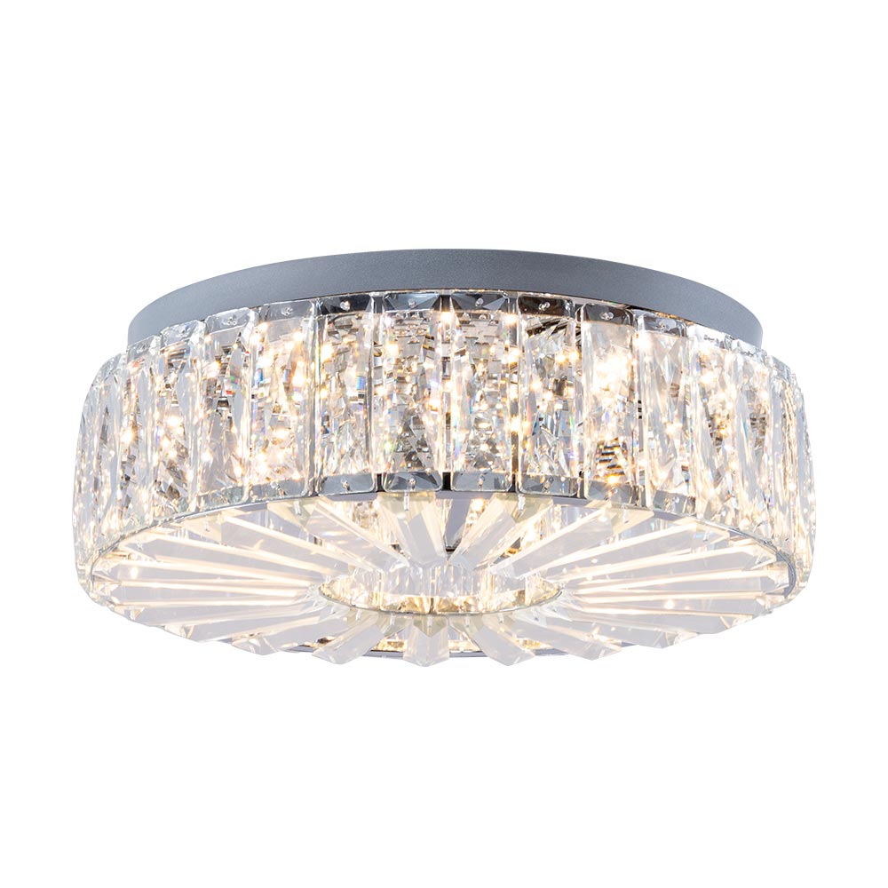 Lámpara LED de techo Alay chrome con luz cálida 36W