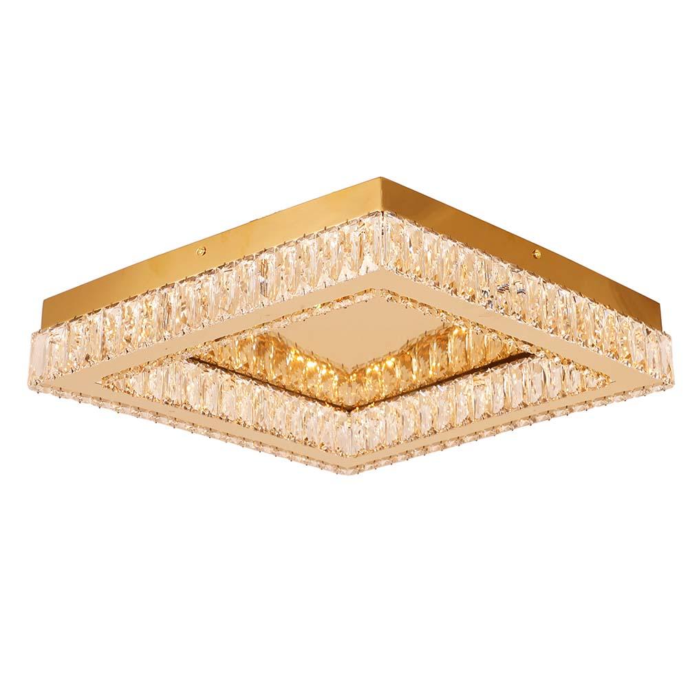 Lámpara LED de techo Hansen chrome cristal K9 3CCT 25W