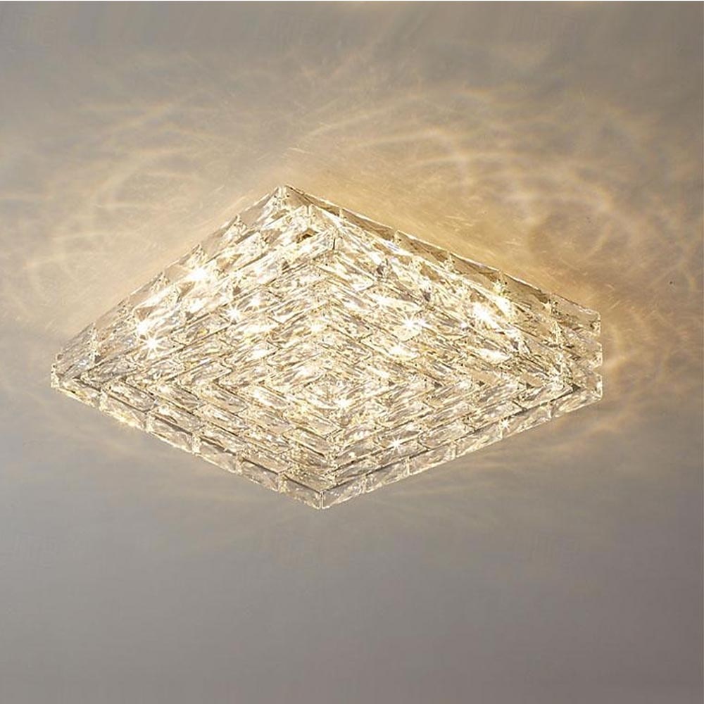 Lámpara LED de tumbado Joss chrome con cristales K9 3CCT