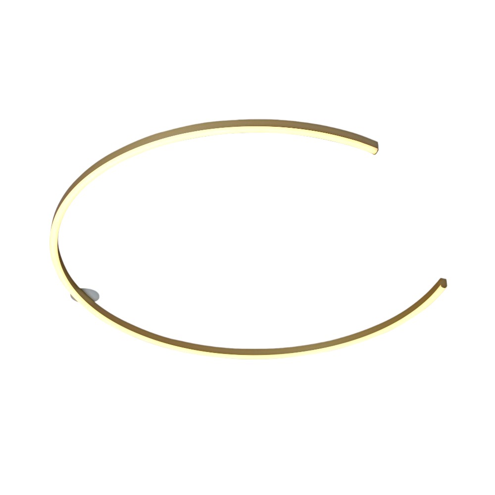 Lámpara empotrable led de tumbado Eclipse gold c/luz cálida