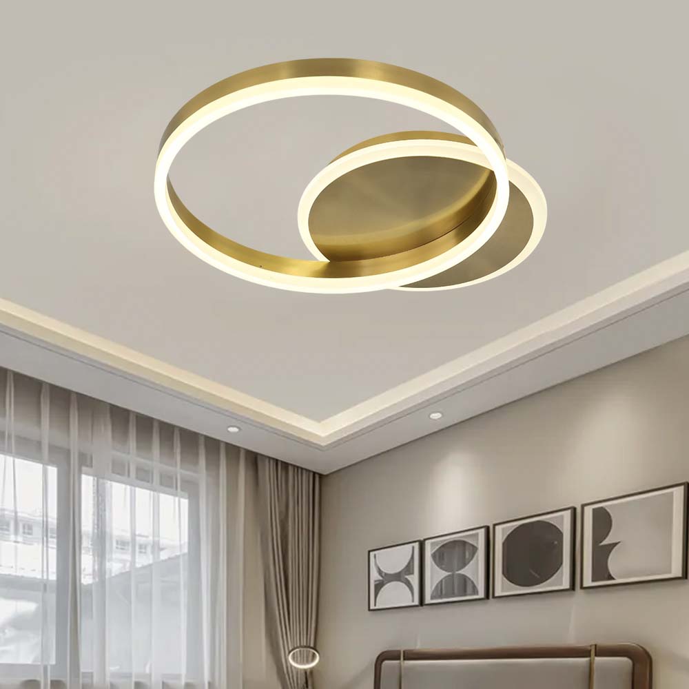 Lámpara LED dimerizable de techo gold c/control remoto 3CCT