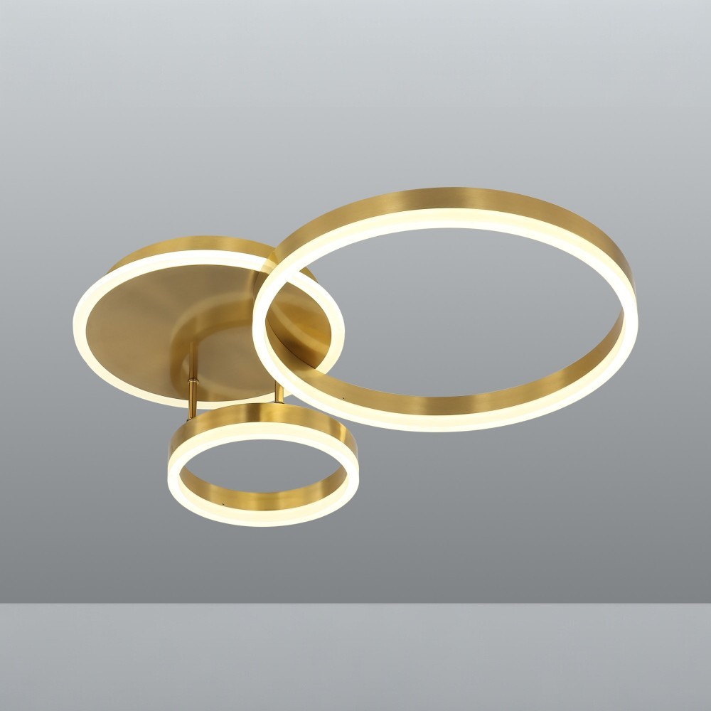 Lámpara LED dimerizable de techo gold c/control remoto 3CCT