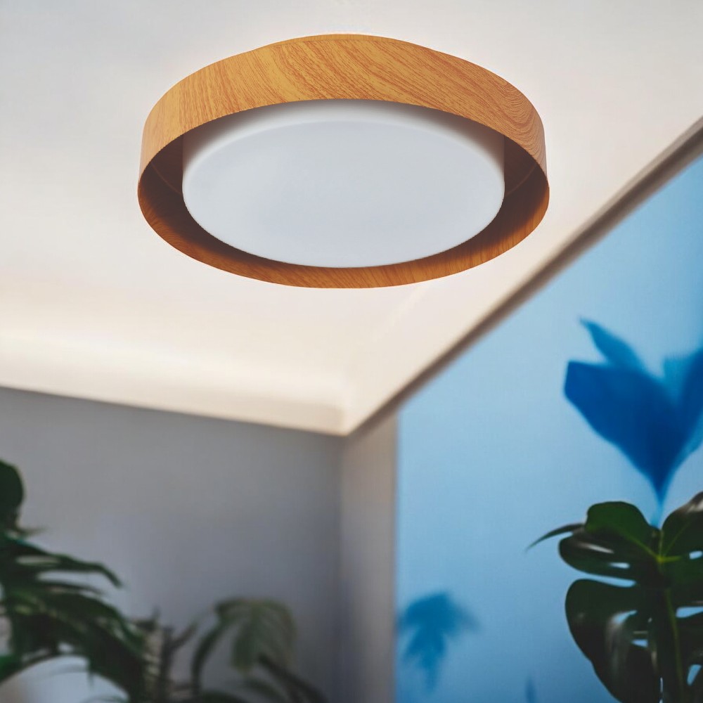 Plafón sobrepuesto Biz 29 wood para modulo led