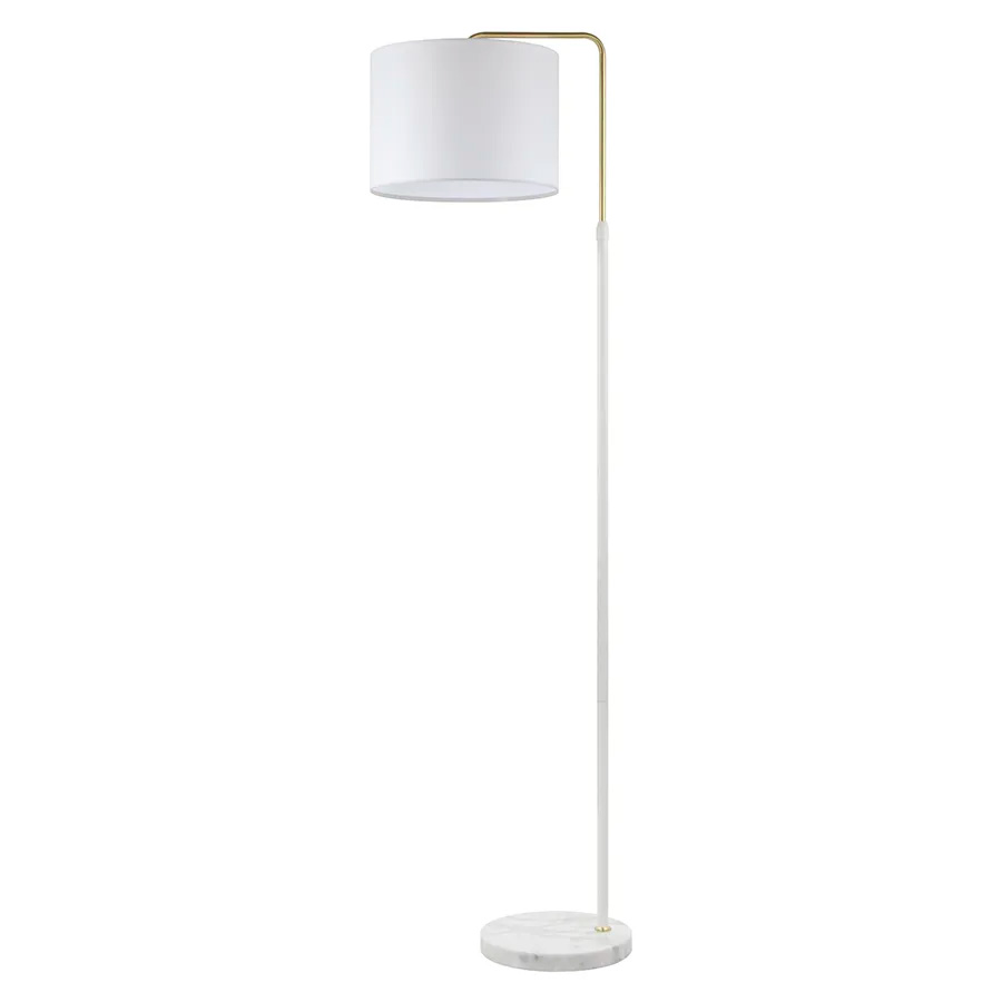Lámpara de pedestal Joriel blanca