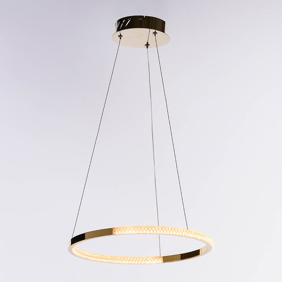 Lámpara LED colgante Nastya 40 gold con luz cálida 14W