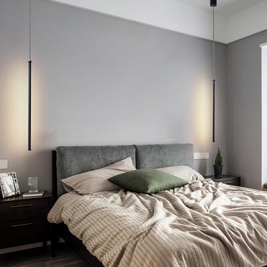 Lámpara LED colgante Vass negra con luz cálida 11W