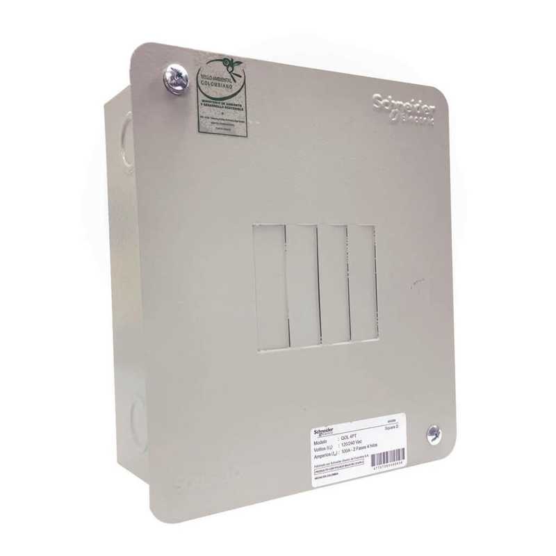 Centros de carga monofásico 2E 100A sin puerta ECO QOL-2PT