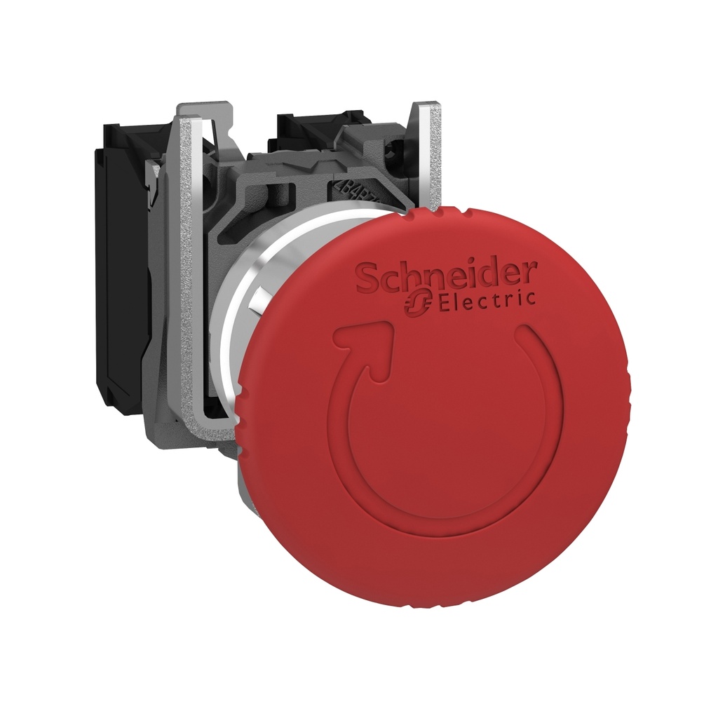 PULSADOR DE EMERGENCIA 22MM CABEZA 44MM DESBLOQUEO GIRATORIO 2NC SCHNEIDER ELECTRIC XB4BS8444