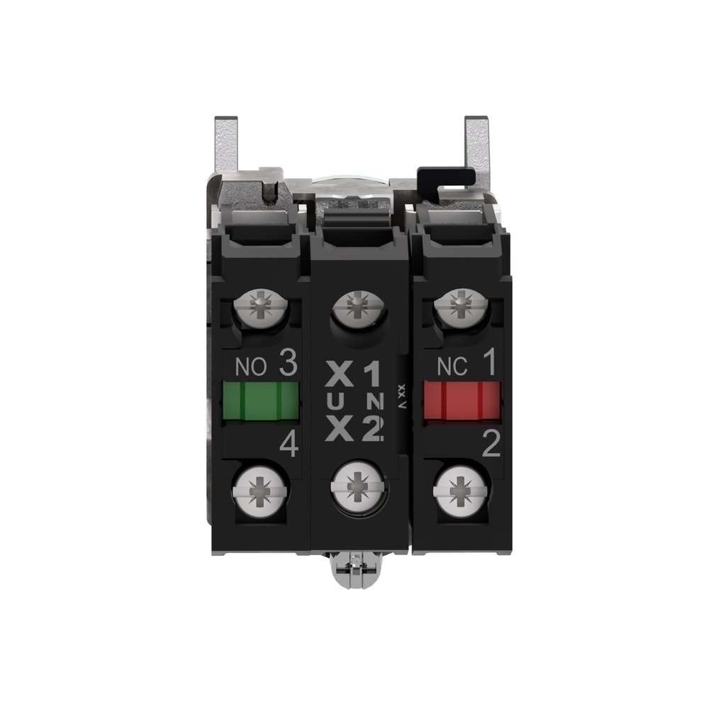 PULSADOR ILUM VERDE CON LED 230 A 240VAC 1NA+1NC XB4BW33M5 SCHNEIDER