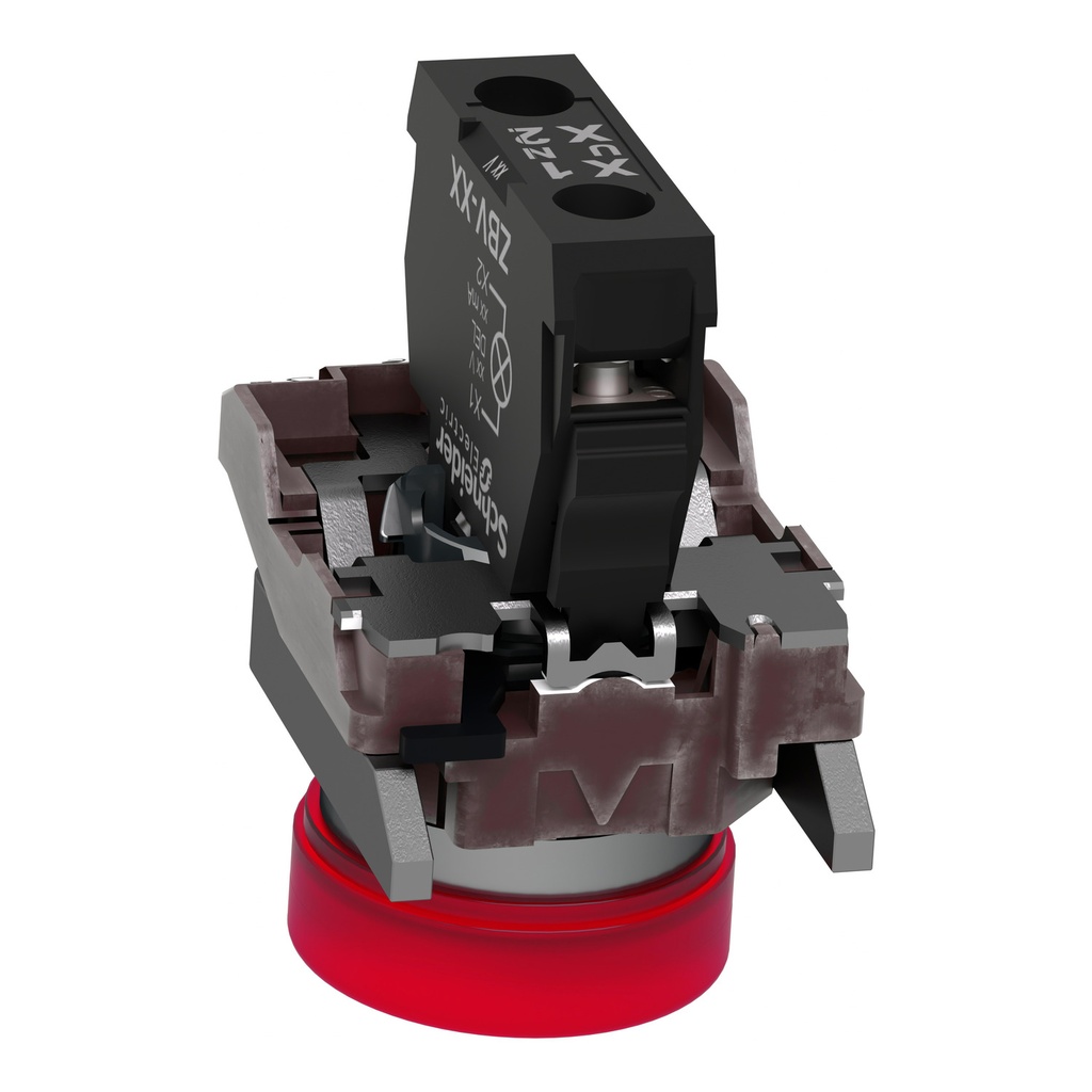 Luz piloto redonda rojo Ø22mm IP65 120V XB4BVG4