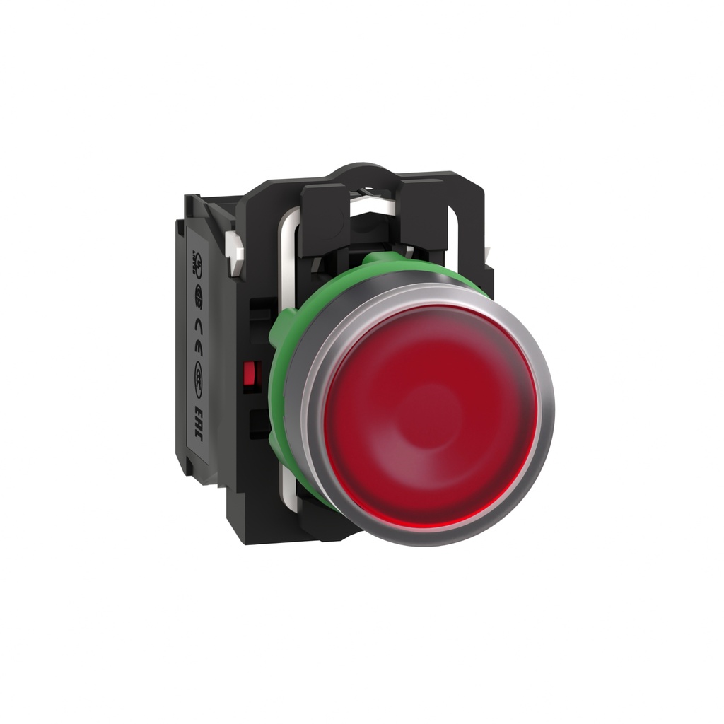 Pulsador luminoso rojo Ø22mm 240V 1 NA + 1 NC XB5AW34M5