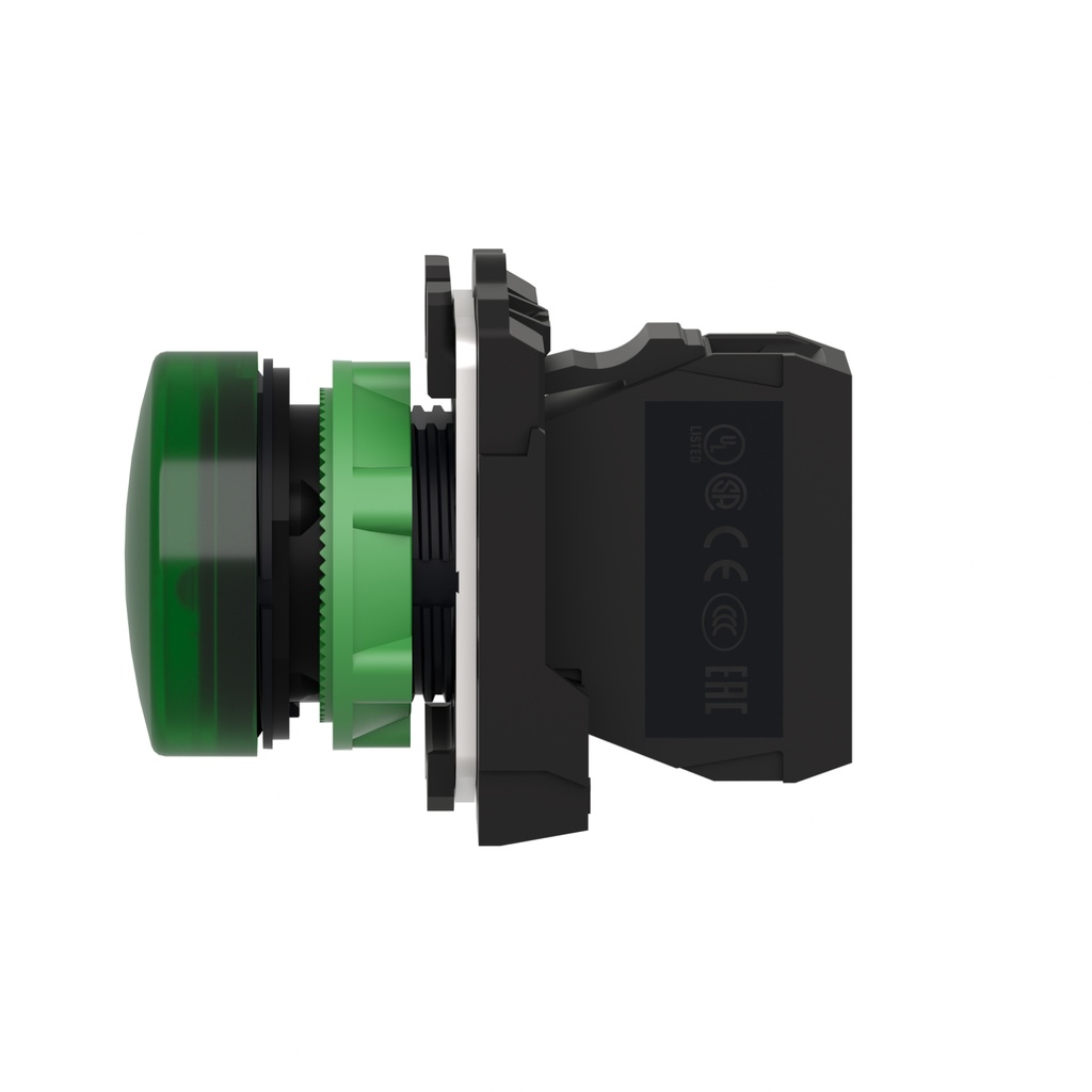 Luz piloto redonda verde Ø22mm 240V IP65 XB5AVM3