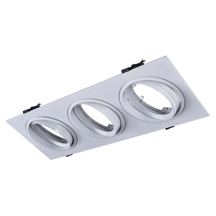 Placa empotrable blanco para AR11 3 espacios