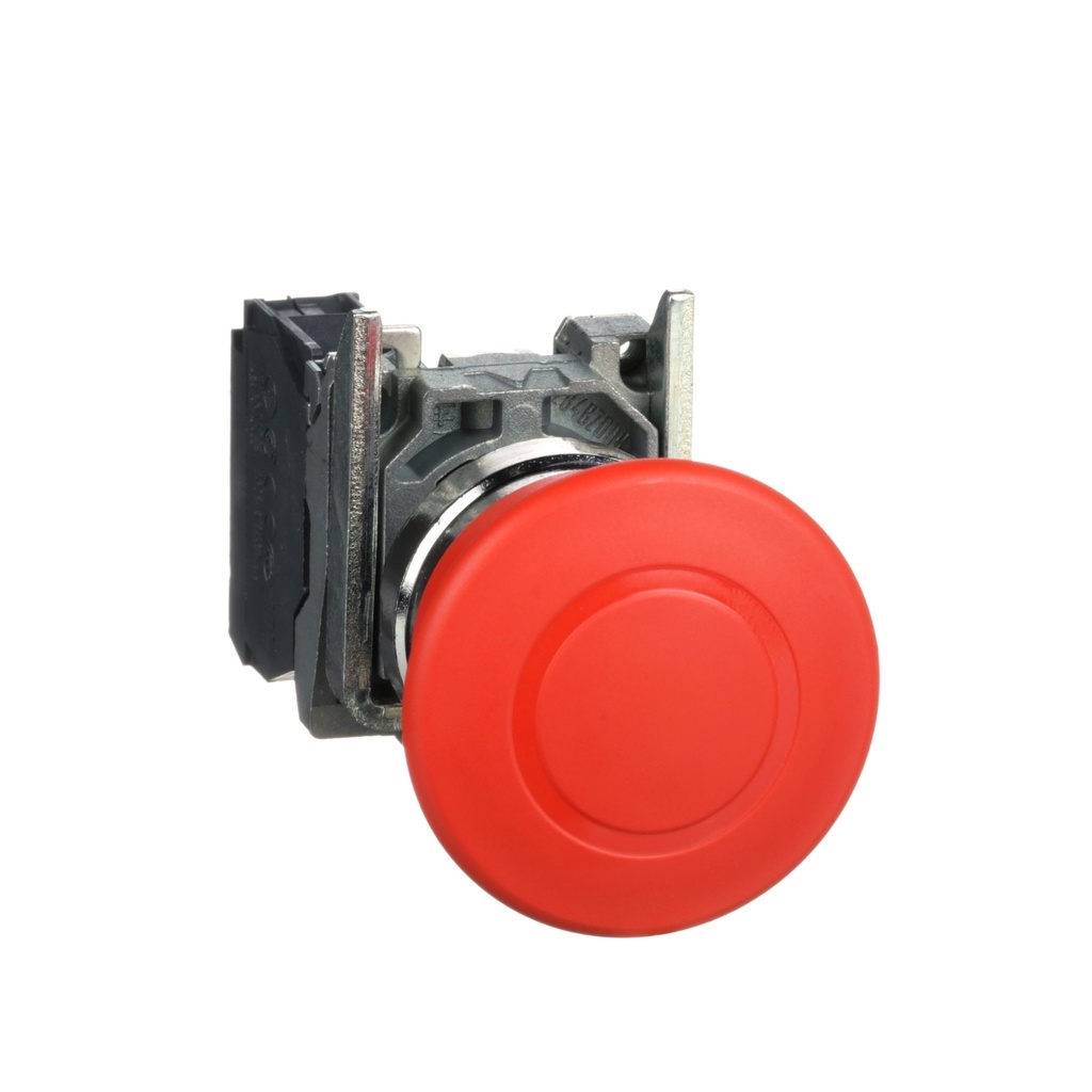 PULSADOR DE EMERGENCIA HONGO 1NC PUSH-PULL XB4BT842 SCHNEIDER