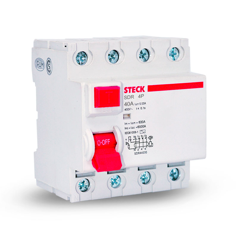 INTERRUPTOR DIFERENCIAL 4X40A 30MA 400VCA TIPO AC