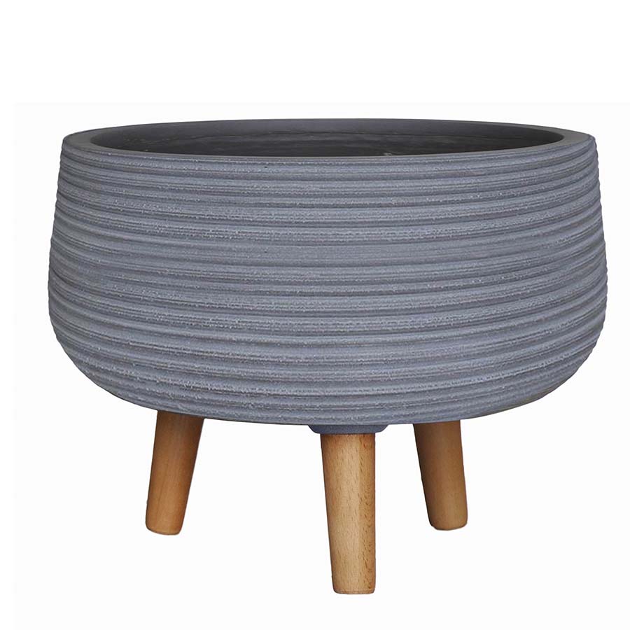 Portamaceta con patas gris 37x28cm