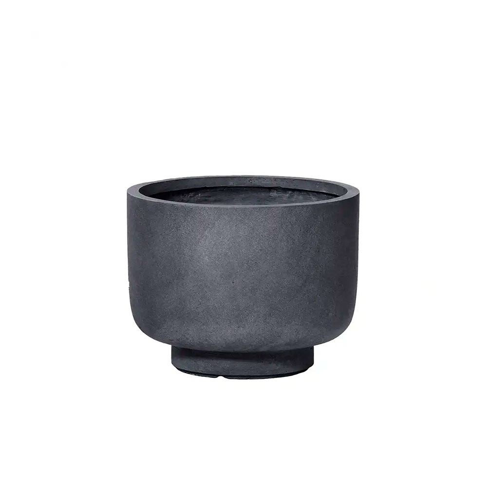 Macetero Dalia de fibra mineral gris 30X24 CM