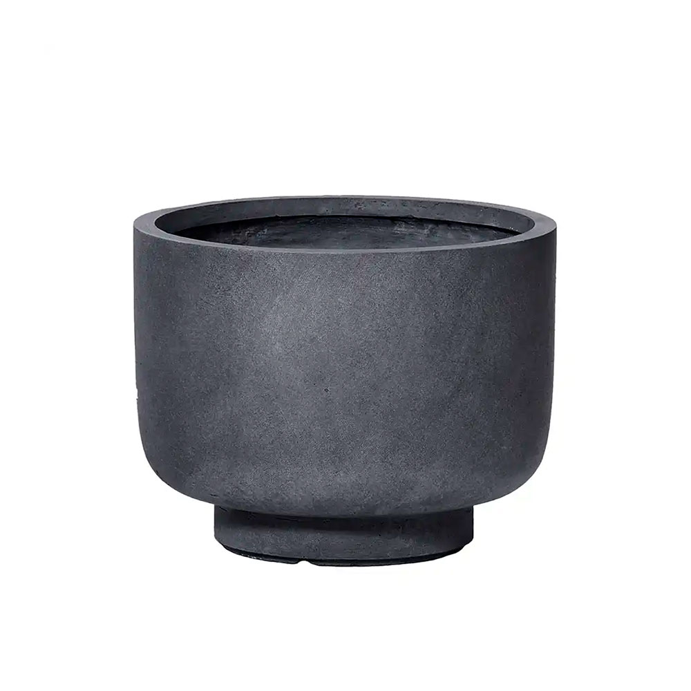 Macetero Dalia de fibra mineral gris 37x28cm