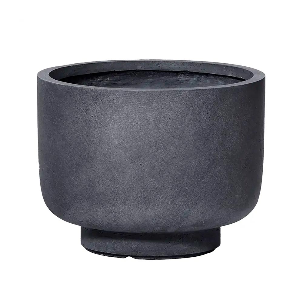 Macetero Dalia de fibra mineral gris 43X34 cm