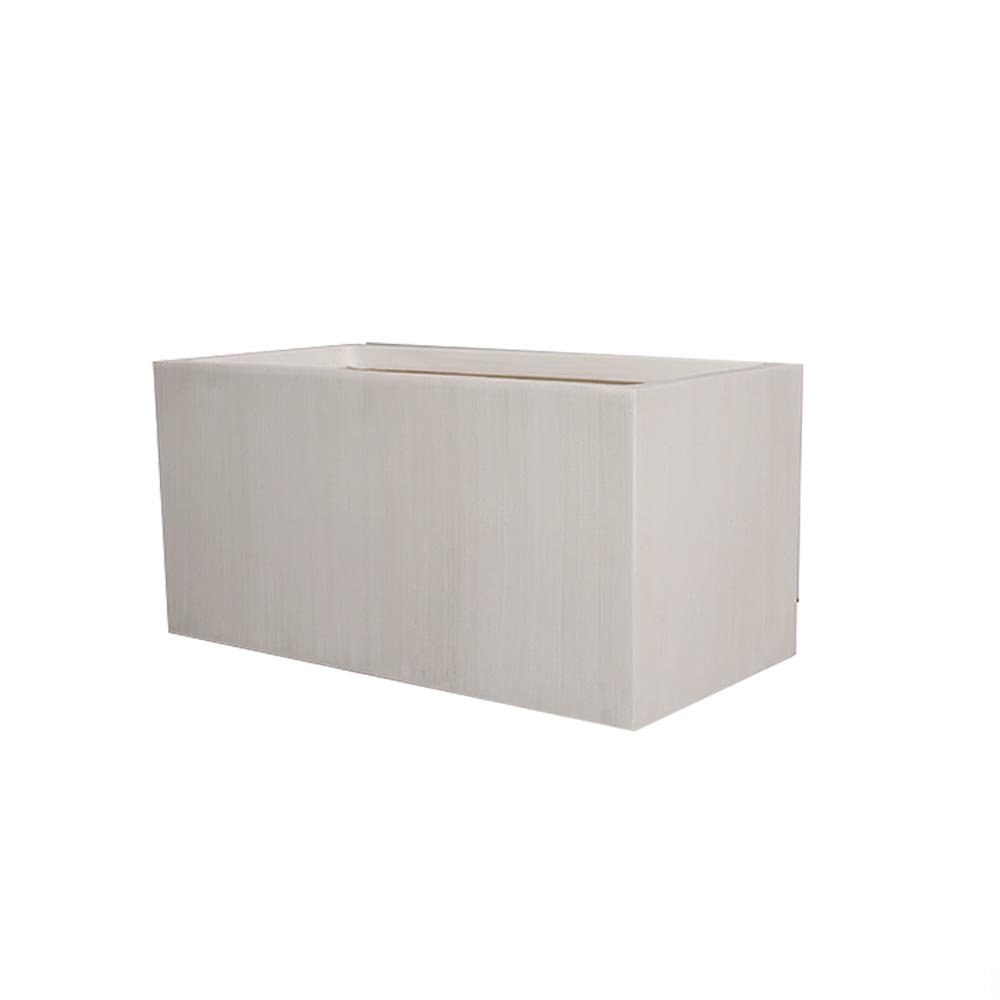 Macetero rectangular de fibra mineral off whitte 100x47cm