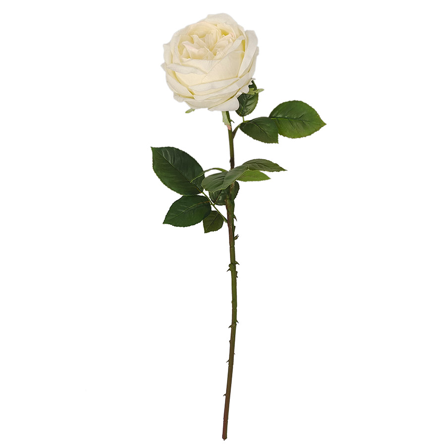 Rosa (x1) artificial blanca 63cm