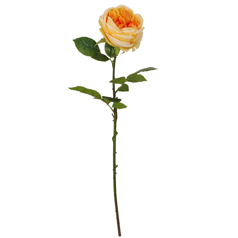 Rosa (x1) artificial naranja 63cm