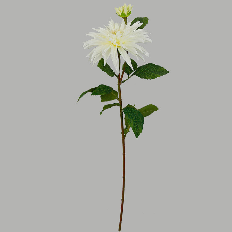 Rama (x1) Crisanteno artificial blanco 74cm