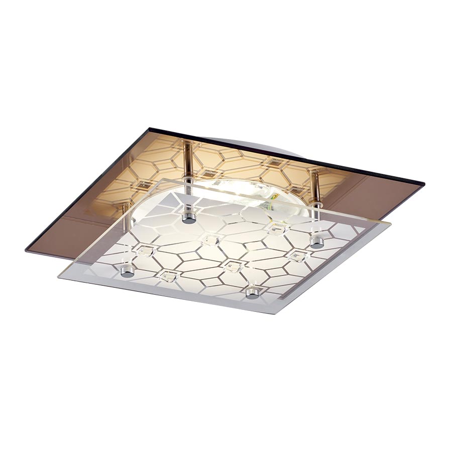 Plafón cuadrado 23cm Rombos para módulo led