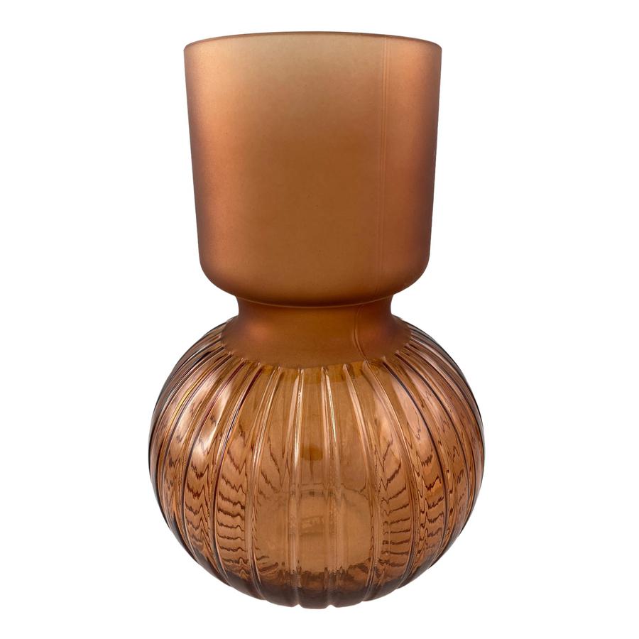 Florero de vidrio naranja Creta 26cm