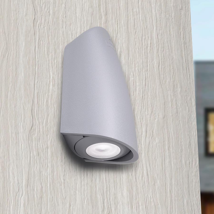 Luminaria de pared G9 Mamete Round gris luz blanca