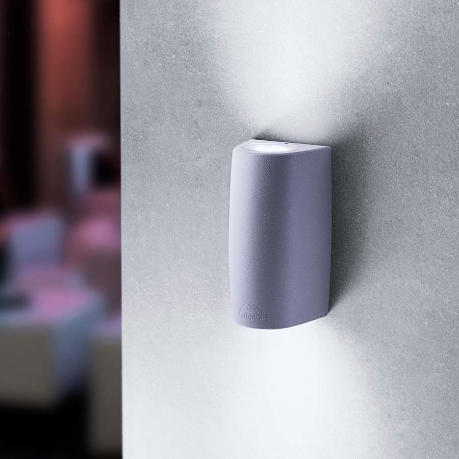 Lámpara de pared up&down Marta 90 gris IP55